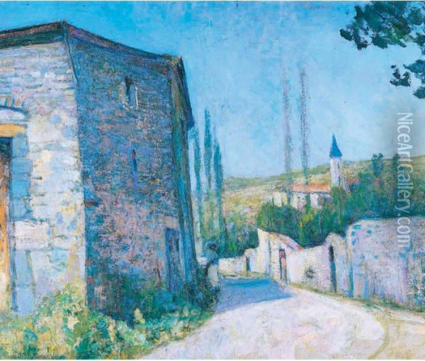 Rue De Village Oil Painting - Victor Charreton