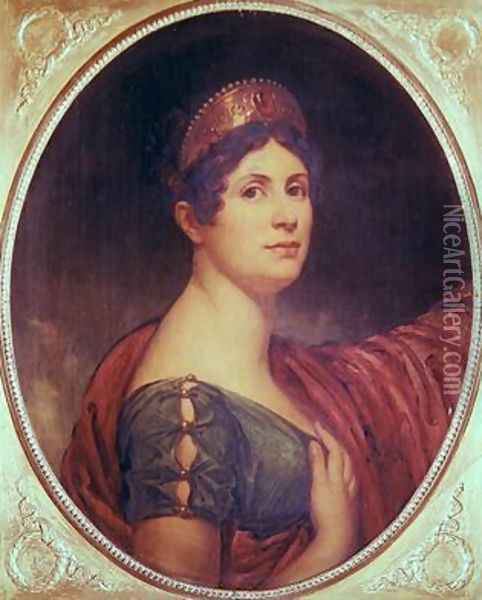 Portrait of Empress Josephine Oil Painting - Robert-Jacques-Francois-Faust Lefevre