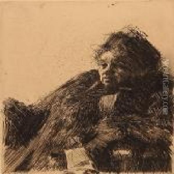 Portrait Of Mme Oil Painting - Anders Zorn