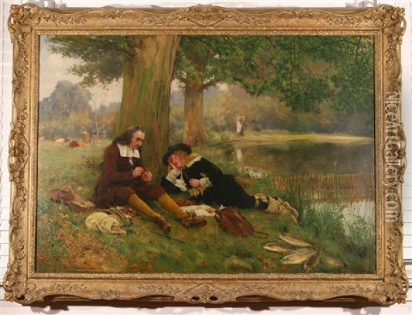 The Compleat Angler Oil Painting - Walter Dendy Sadler