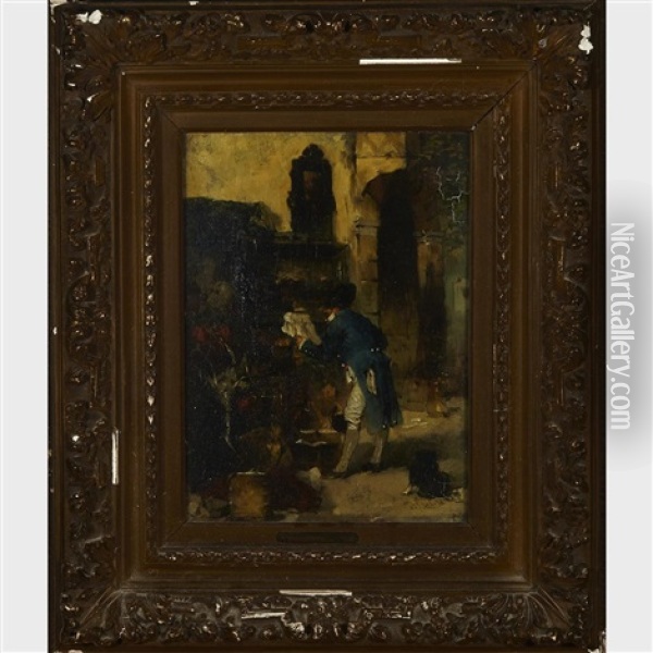 The Antique Dealer Oil Painting - Gotthardt Johann Kuehl