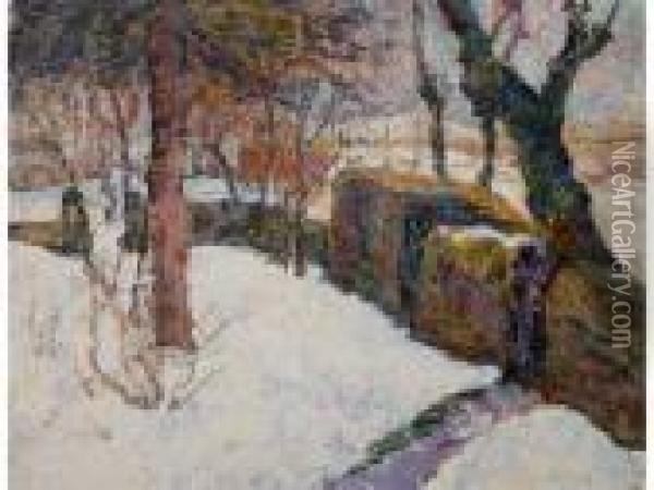 Paysage De Neige Oil Painting - Victor Charreton