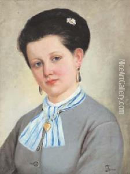Ritratto Di Giovane Donna Oil Painting - Gioacchino Toma