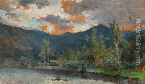 Paesaggio Oil Painting - Giuseppe Pennasilico