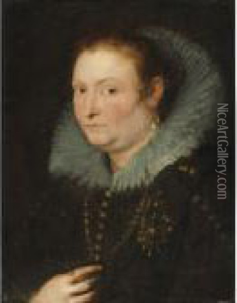 Portrait Of A Lady, Possibly A Member Of The Brandt Family Oil Painting - Peter Paul Rubens