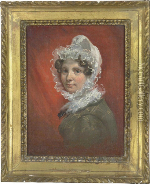 Portrait Of A Lady, Head And Shoulders Oil Painting - Eugene Delacroix