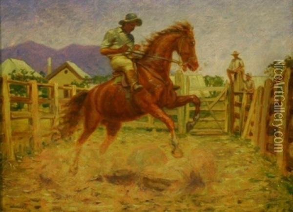 The Horse Breaker Oil Painting - Charles Gordon-Frazer