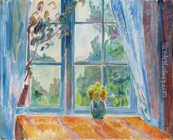 The Window Oil Painting - Thorvald Erichsen