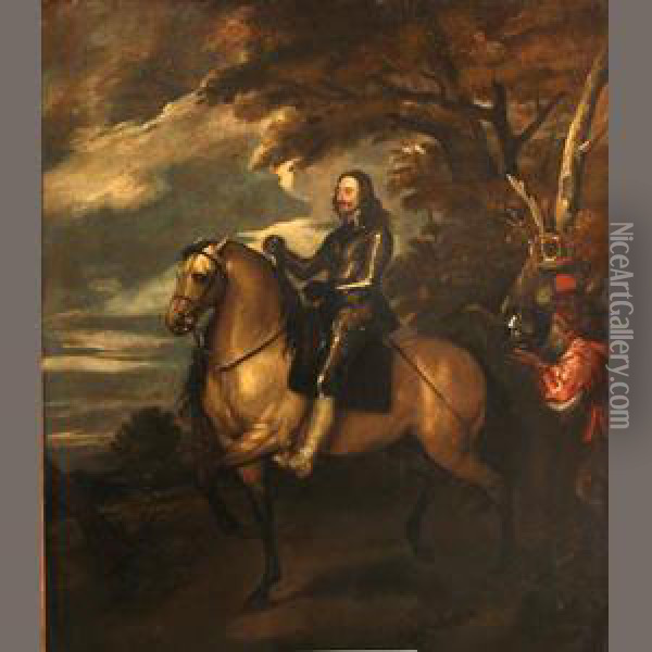 Charles I On Horseback Oil Painting - Sir Anthony Van Dyck