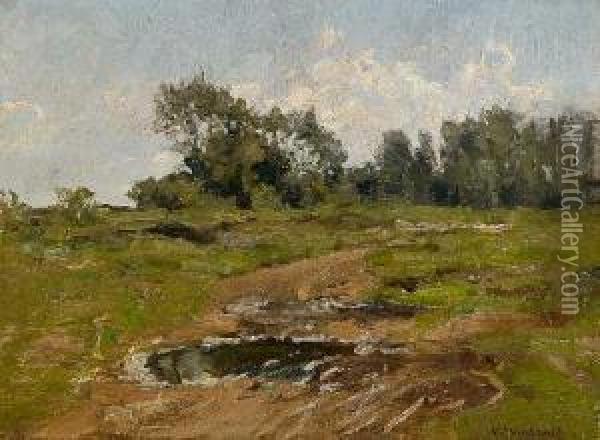 Landschaft Oil Painting - Viktor Weishaupt