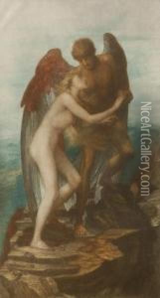 Love And Life Oil Painting - George Frederick Watts