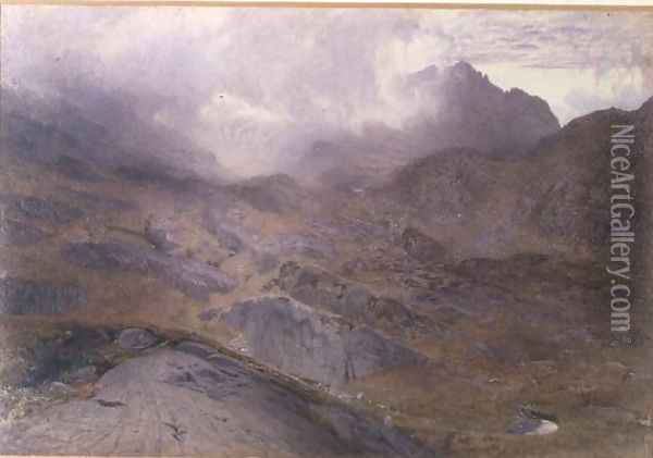Moorland Scene Oil Painting - Alfred William Hunt