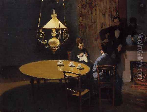 An Interior After Dinner Oil Painting - Claude Oscar Monet