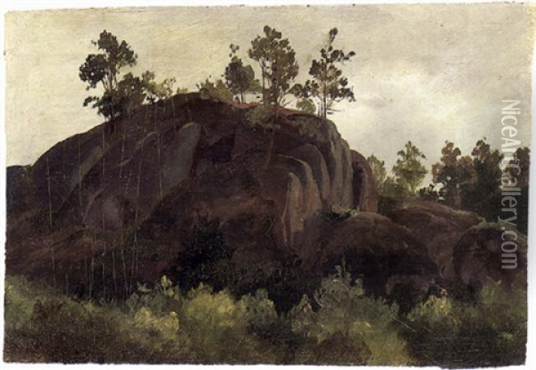 Felsenlandschaft Oil Painting - Carl Maria Nicolaus Hummel