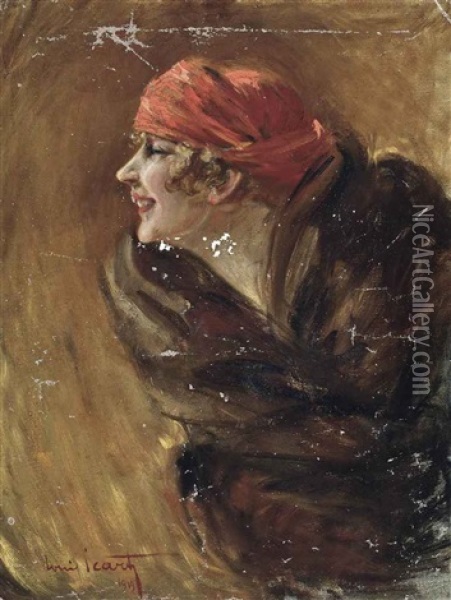 Fanny Volmers Oil Painting - Louis Icart