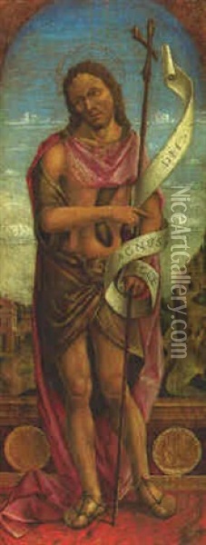 Saint John The Baptist Oil Painting - Vincenzo de Foppa