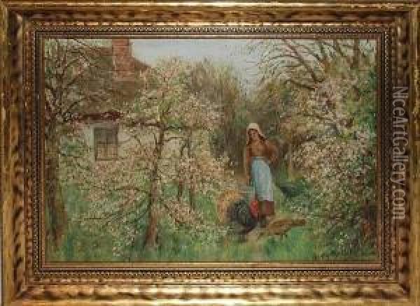 Springtime Oil Painting - Henry Rollet