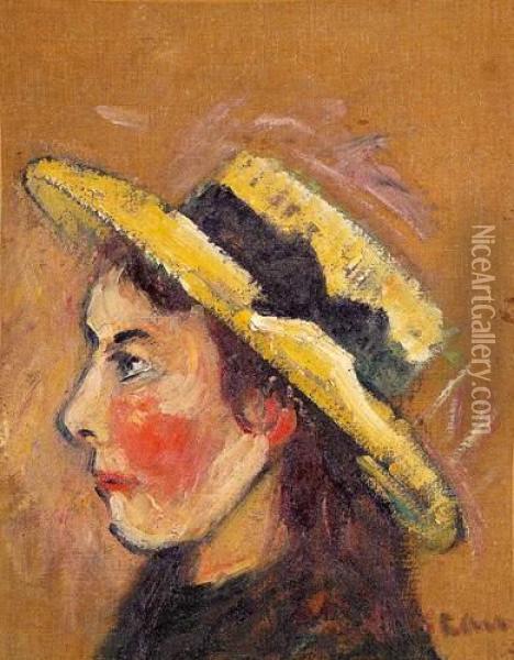 Portrait D'yvonne Oil Painting - Gustave Loiseau