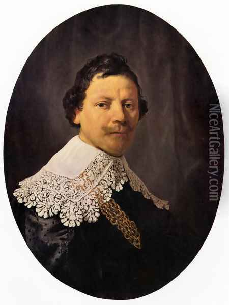 Portrait of Philips Lucasz 1635 Oil Painting - Rembrandt Van Rijn