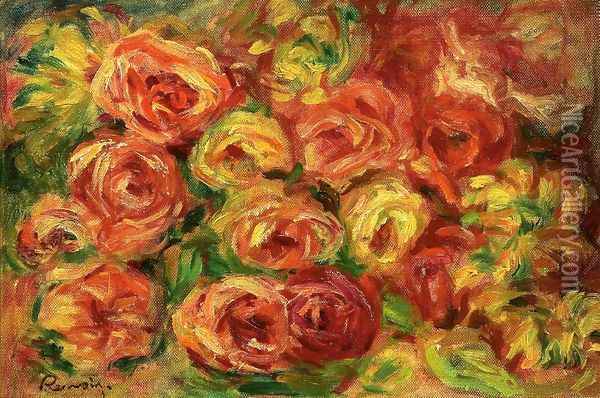 Armful Of Roses Oil Painting - Pierre Auguste Renoir