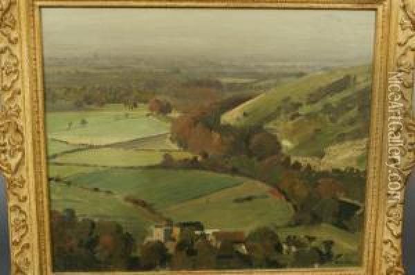 Sussex Downs Oil Painting - John Seller