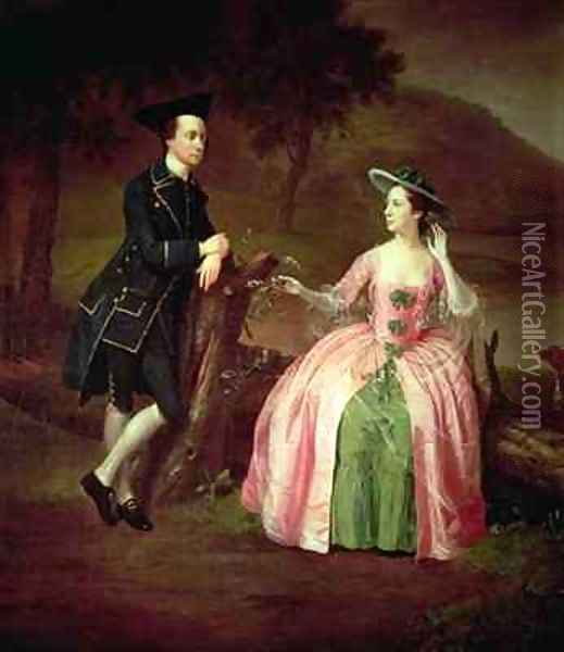 Sir George and Lady Strickland Oil Painting - Arthur Devis