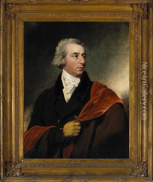 A Portrait Of A Gentleman, Half-length, Thought To Be Lord Liverpool Oil Painting - Sir Thomas Lawrence