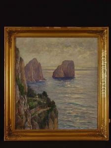 Capri Oil Painting - Albert Wenk