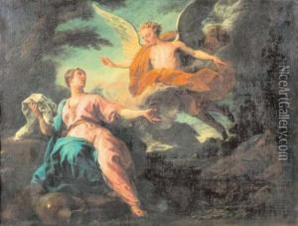 Agar E L'angelo Oil Painting - Jean II Restout