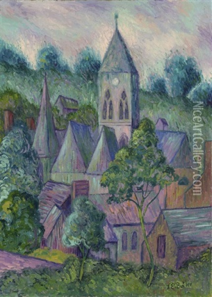 Veules-les-roses Oil Painting - Theodore Earl Butler
