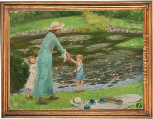 The Lily Pond Oil Painting - Bonny Rupert
