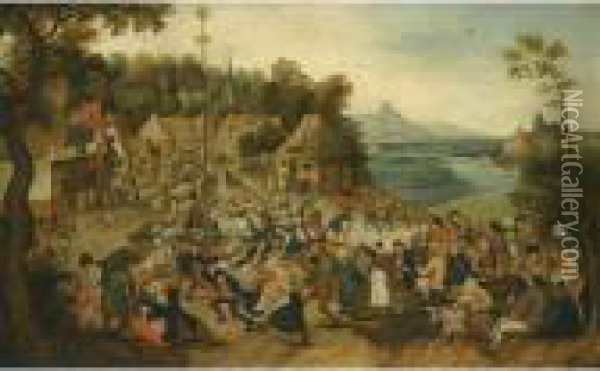 The Kermesse Of Saint George Oil Painting - Pieter The Younger Brueghel