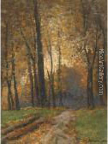 Forest Path Oil Painting - William Edwin Atkinson