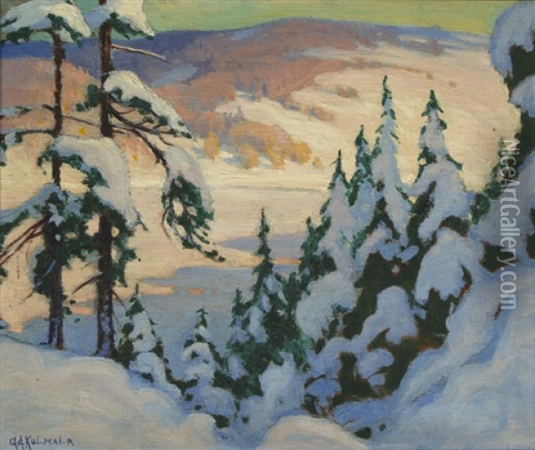 Winter Landscape Oil Painting - George Arthur Kulmala