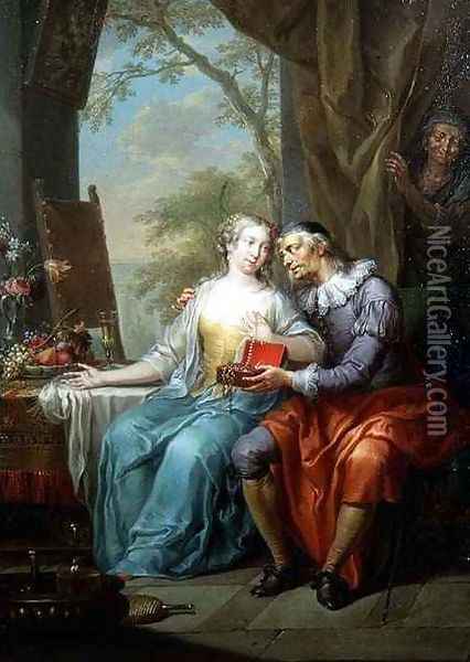 Allegories of Unequal Love Oil Painting - Frans Christoph Janneck