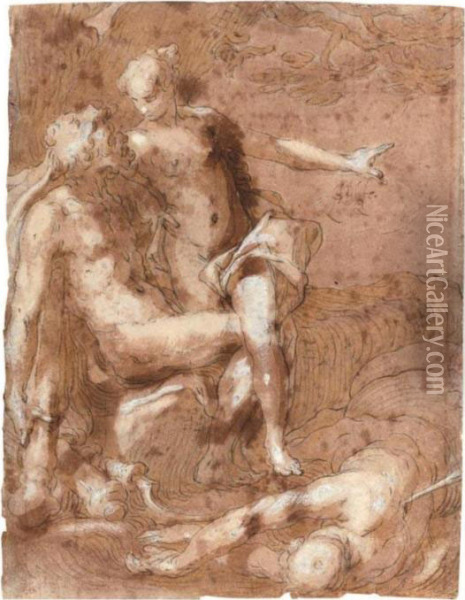 Hercules And Nessus Oil Painting - Abraham Bloemaert