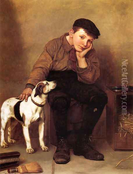 Sympathy Oil Painting - John George Brown