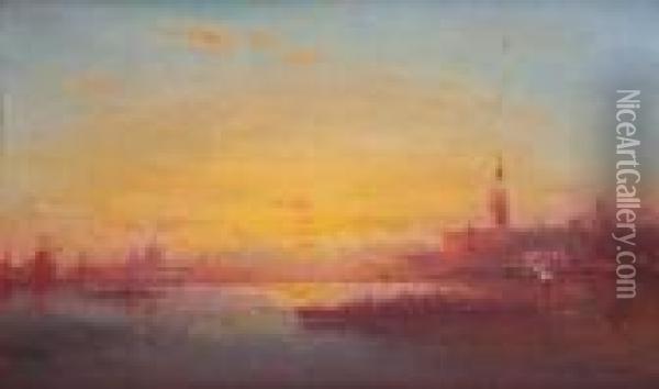 Vue De Venise Oil Painting - Henri Duvieux