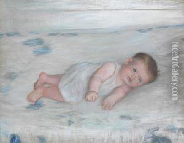 Baby Oil Painting - Lilla Calbot Perry