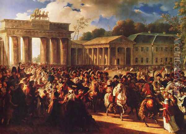 Napoleon in Berlin Oil Painting - Charles Meynier