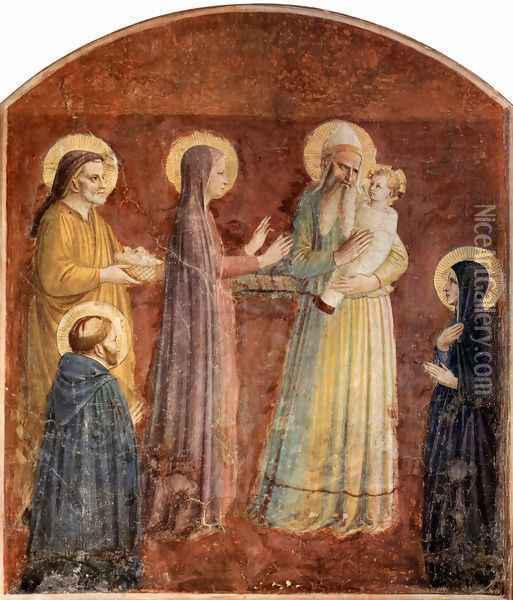 Presentation in the Temple Oil Painting - Angelico Fra