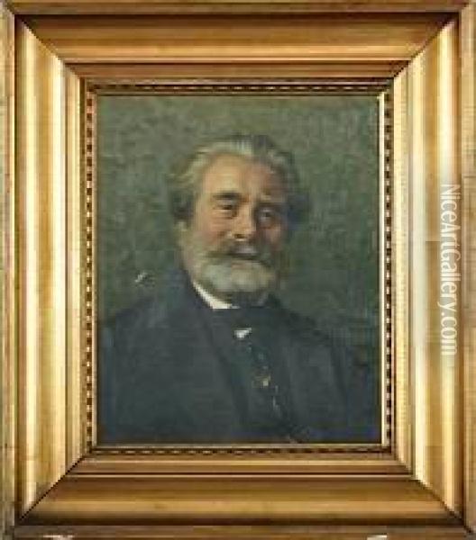 Portrait Of A Gentleman Oil Painting - Peder Mork Monsted