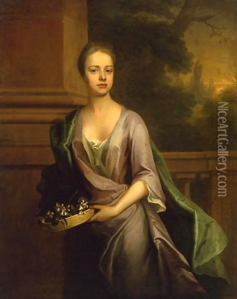 Portrait of a Woman Oil Painting - Michael Dahl