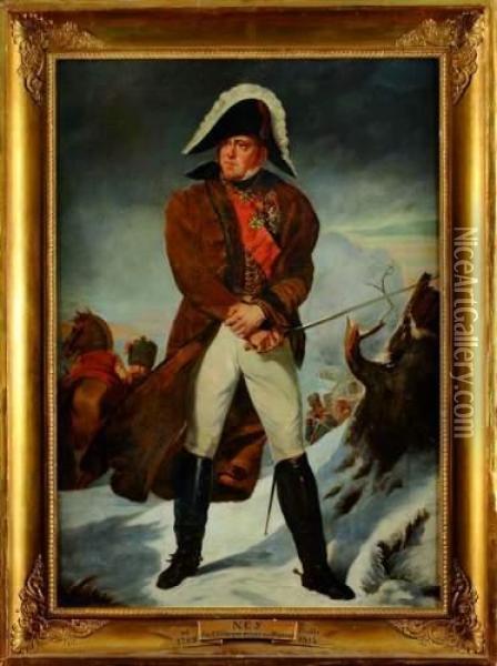 Portrait Du Marechal Ney, Duc D'elchingen Oil Painting - Jerome Martin Langlois