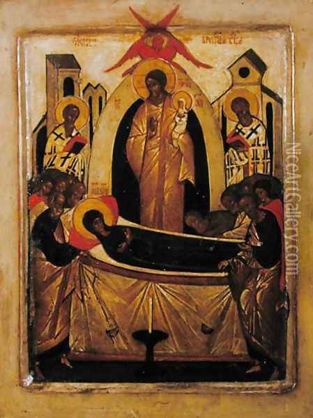 The Dormition of the Virgin 2 Oil Painting - Anonymous Artist