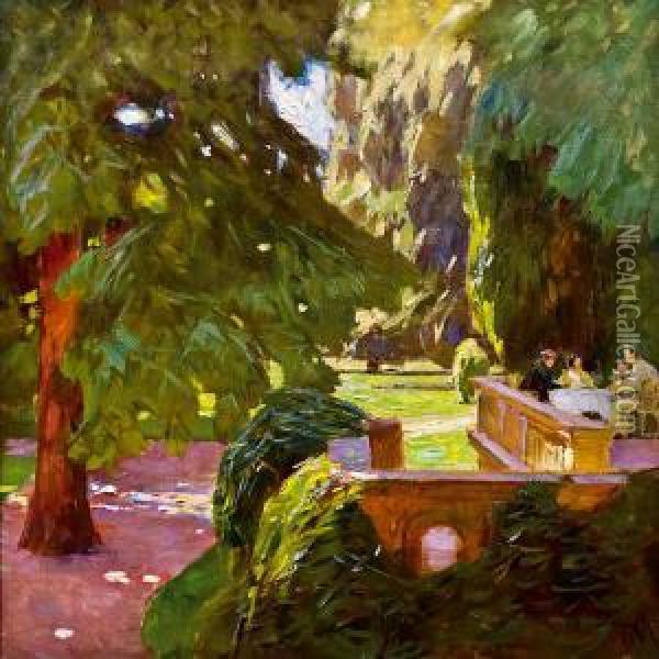 Villa Primavesi Oil Painting - Carl Moll
