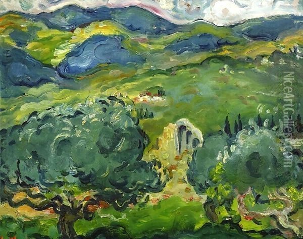 Italian Landscape 1902 Oil Painting - Leon De Smet
