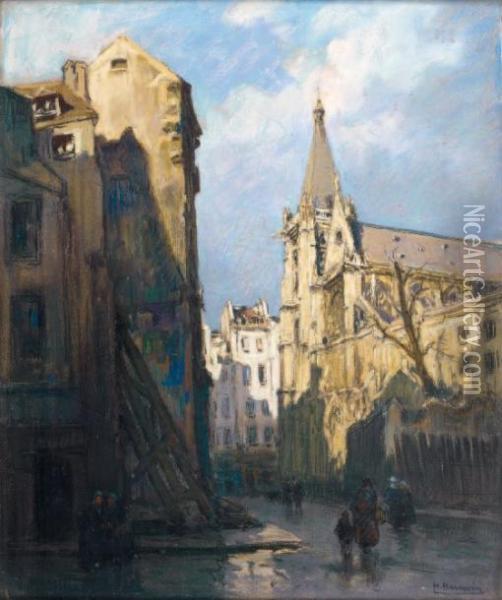 Eglise De Paris Oil Painting - Henri Alphonse Barnoin