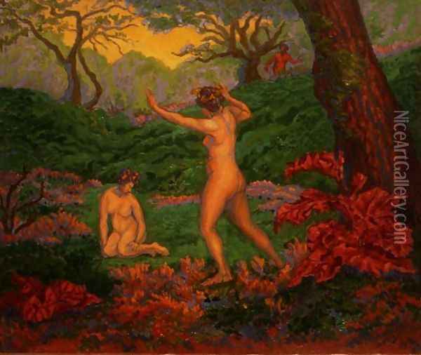 The Faun and Spring, 1895 Oil Painting - Paul-Elie Ranson