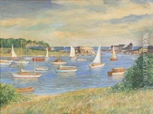 The Wychmere Atharwichport Oil Painting - Harold C. Dunbar
